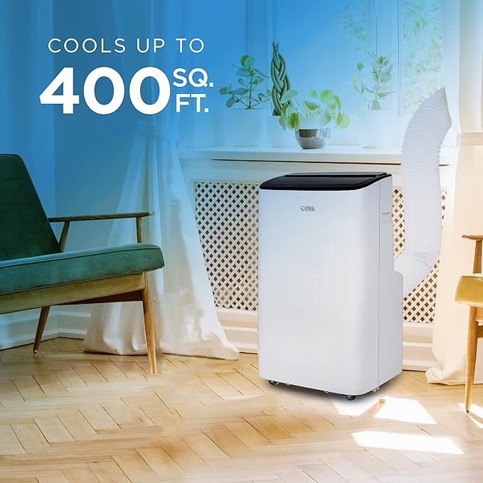 Commercial Cool Portable Air Conditioner, Dehumidifier & Fan, Portable Air Conditioner 9,000 BTU Covers up to 400 Sq. Ft., Wi-Fi Enabled, White - Image 3