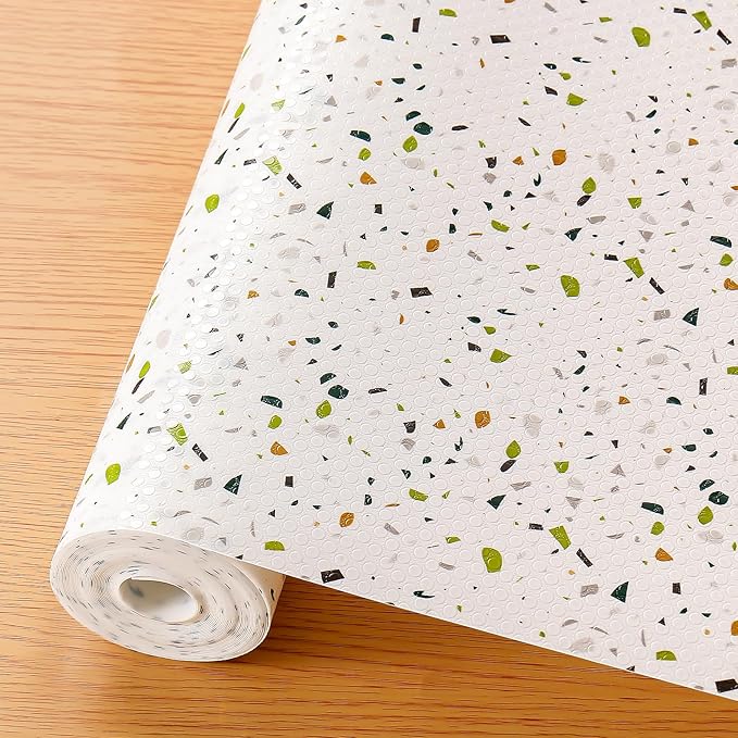 Cooyes Shelf Liner – Premium Non-Adhesive Cabinet and Drawer Liner for Kitchens – Waterproof Shelf Paper with Modern Pattern – Durable EVA Cabinet Mat – Easy to Cut by Cooyes