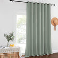NICETOWN Sage Green Sliding Door Curtains 95 inches Long - Grommet Blackout Room Darkening French Door Sound Reducing Thermal Curtain for Living Room/Bedroom (W100 x L95, 1 Panel) by NICETOWN