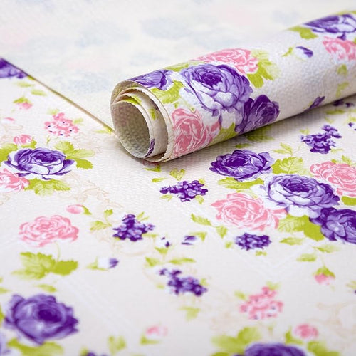 12" W x 120" L Floral Drawer and Shelf Liner for Cabinets, Non-Adhesive Strong Grip Non-Slip Flower Shelf Cabinet Kitchen Shelf Liners for Kitchen Cabinets by DwellAid