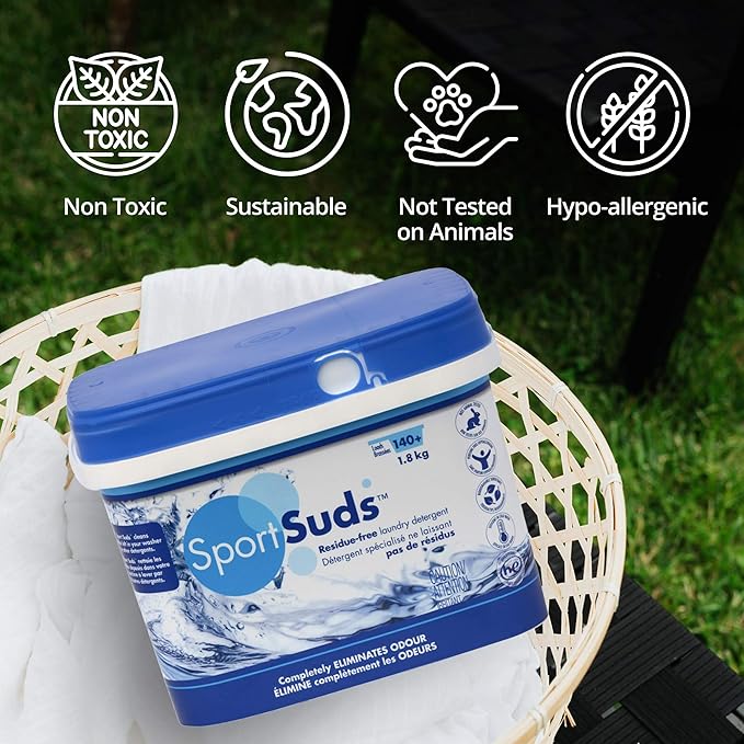 Sport Laundry Detergent, Odor Eliminator Technology, Laundry Soap for Workout Clothes and Everyday Use - Sport Suds 1.8Kg - Image 7