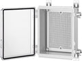 Junction Box, IP67 Waterproof Plastic Enclosure for Electrical Project, Hinged Transparent Cover, Includes Mounting Plate and Wall Bracket 220×170×110mm (8.6"×6.7"×4.3" TC) by Gratury