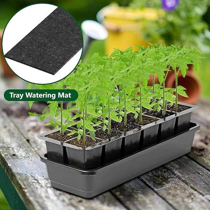 Capillary Mats – Greenhouse Plant Watering Mats, Absorbent Grow Pad | Veraatile Wicking Capillary Fabric Mat, Seedling Starting Moisture Pad, Garden Bench Liner, Plant Watering Organizer - Image 3