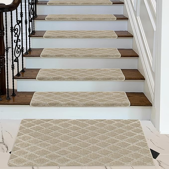 PURE ERA Carpet Stair Tread Landing Mat Tape Free Self Adhesive Non Slip Skid Resistant Indoor Doormat Area Rug Floor Mat for Kitchen Bathroom Workstations Washable 2' X 3' - Image 2