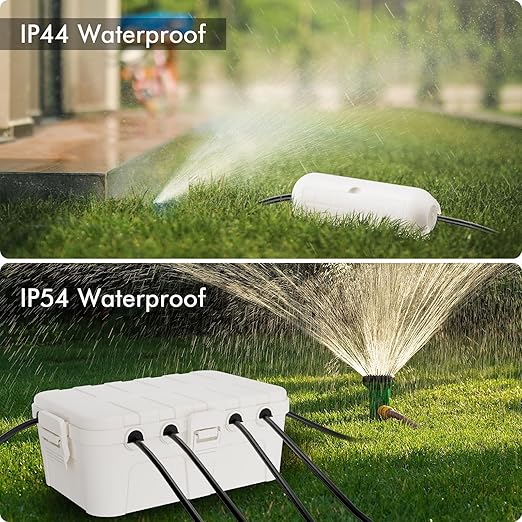 RESTMO 5-Piece Outdoor Waterproof Electrical Box Set – 12.5" x 8.5" x 5" Large & 7.1" x 2.3" x 2.3" Small, Weatherproof Boxes for Power Strip, Outlet, Plug, Socket, Timer, Holiday Light, White - Image 6