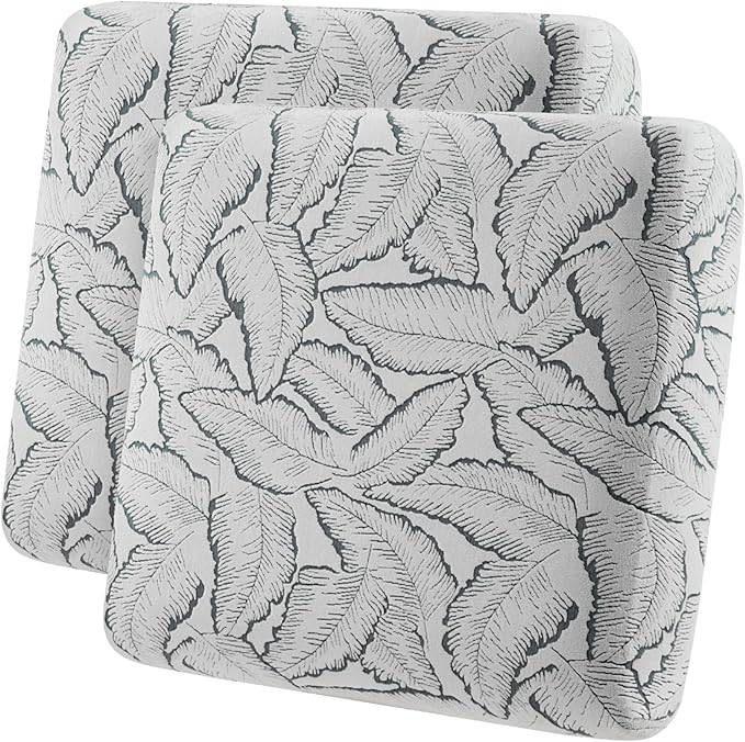 Fuloon Seat Cushion Covers, Stretch Couch Slipcovers Sofa Cushion Protective Solid Chair Slipcovers Washable Suitable for Armchair Loveseat Sofa 2 PC Dark Grey by Fuloon