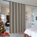 RYB HOME Extra Wide Curtains for Divider Room Separation Soundproof Temporary Door Curtains for Bedroom Closet Office Home Theatre Garage Living Room Privacy Drop Cloth, W 120 x L 84 inches, Sand by RYBHOME