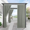 RYB HOME Outdoor Curtains for Patio Waterproof Tab Top Block Sunlight Thermal Insulated Privacy Assured Thick Outside Curtains for Deck, Balcony, Pool, W52 x L72, Sea Green, 1 Panel by RYBHOME