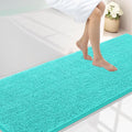 Smiry Luxury Chenille Bathroom Rugs 70x24, Extra Soft and Absorbent Shaggy Bath Mat, Machine Washable, Non-Slip Plush Carpet Runner for Tub, Shower, and Floor, Home Decor Accessories, Turquoise by Smiry