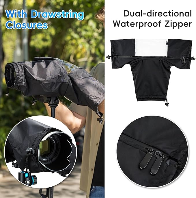Professional Waterproof Camera Rain Cover for Canon for Nikon for Sony for Fujifilm and More DSLR Mirrorless Cameras with Lens, Camera Accessories for Photography - Image 3