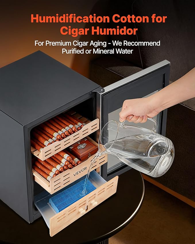 VEVOR Humidifier Replacement Filter, Single Pack Humidifying Pad for CM-50D/CM-80D Cigar Humidor Water Tanks, 3D Multi-Layer Honeycomb Mesh, Cigar Flavor Preservation, Cut-to-Fit for Your Humidor - Image 2