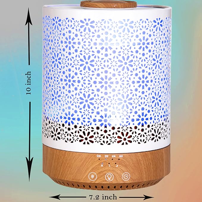 BlueHills 2500 ML Humidifier with Essential Oil Diffuser Combo Aroma Home Décor Design for Large Bed Bath Kids Baby Living Rooms Big Capacity LED Lights Scent Ultrasonic Cool Mist Wood Grain F006 - Image 3