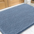 OLANLY Dog Door Mat for Muddy Paws 30x20, Absorbs Moisture and Dirt, Absorbent Non-Slip Washable Doormat, Quick Dry Chenille Mud Mat for Dogs, Entry Indoor Entryway Carpet for Inside Floor, Airy Blue by OLANLY