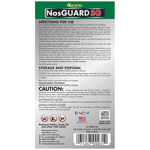 STAR BRITE Mold & Mildew Odor Eliminator - 10 Grams - ClO2 Gas Generator - Powerful Chlorine Dioxide Vapor - Long-Lasting Odor Control - Ideal for Homes, Boats & Commercial Spaces (122010) - Image 2