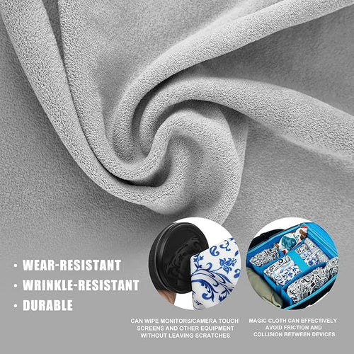 11.8 in Camera Wrap with Pouch,Lens Protective Wrap,Anti-scratch Anti-dust, Flexible Wrapper Camera Travel Accessories for DSLR Mirrorless Camera Lens(Flower texture) - Image 2