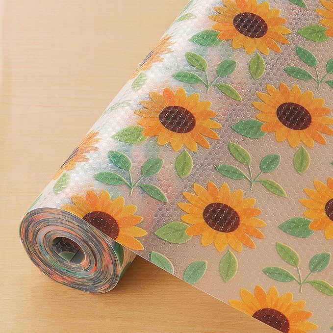 Cooyes Shelf Liner – Premium Non-Adhesive Cabinet & Drawer Liner for Kitchen – Waterproof Shelf Paper with Modern Pattern – Durable EVA Cabinet Mat – Easy to Cut （17.5" W x 197" L） by Cooyes
