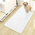 OLANLY Dog Door Mat for Muddy Paws 44x24, Absorbs Moisture and Dirt, Absorbent Non-Slip Washable Doormat, Quick Dry Chenille Mud Mat for Dogs, Entry Indoor Entryway Carpet for Inside Floor, White by OLANLY