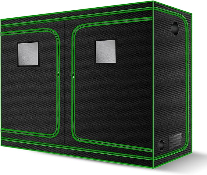 MELONFARM 4x8 Grow Tent, 96"x48"x80" High Reflective 600D Diamond Mylar Canvas with Observation Window and Floor Tray for Hydroponic Indoor Plant Growing by MELONFARM