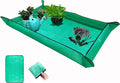 BIUWING Extra Large Plant Repotting Mat,Thickened Waterproof for Indoor Plant Transplanting and Mess Control,Foldable Succulent Portable Gardening Mat (43'*30',Green) by BIUWING