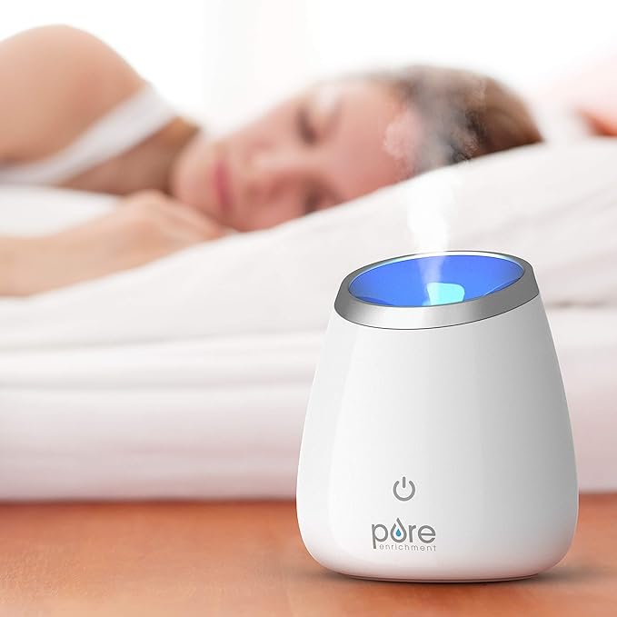 Pure Enrichment PureSpa Deluxe Ultrasonic Aromatherapy Oil Diffuser - 120ml Water Tank, Mood-Boosting Ionizer and Optional Color-Changing Light - Lasts Up to 10 Hours with Auto Safety Shut-Off - Image 3