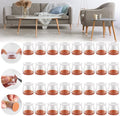 32PCS Upgraded Silicone Chair Leg Floor Protectors for Hardwood Floors, Furniture Sliders for Chair Legs, Felt Bottom Furniture Pads, Anti-Slip Round&Square Cap Covers to Scratch and Reduce Noise by Violibar