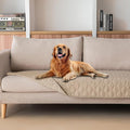 gogobunny 3X Stronger Waterproof Pet Blanket, Scratch Proof Furniture Protector for Dogs Cats, Reversible Cover 30x70 Inch, Dark Beige by gogobunny