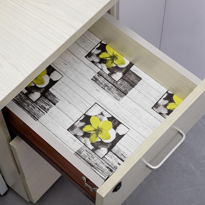Non Adhesive Shelf Liner Kitchen 12" W x 60" L Drawer Liner Pantry Liner for Shelves Cupboard Liner Kitchen Cabinet Cover Easy to Trim - Image 3