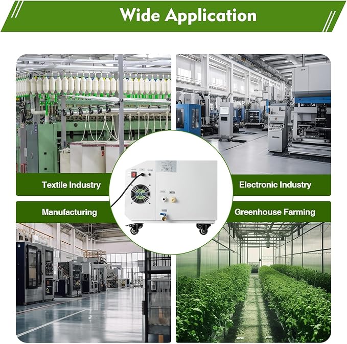 Ultrasonic Industrial Agricultural Humidifer Commercial Humidifier for Plants Large Volume (3kg/H) Automatic Ultrasonic Mist Maker 160M³/H Airflow for Warehouse Greenhouse Garden - Image 7