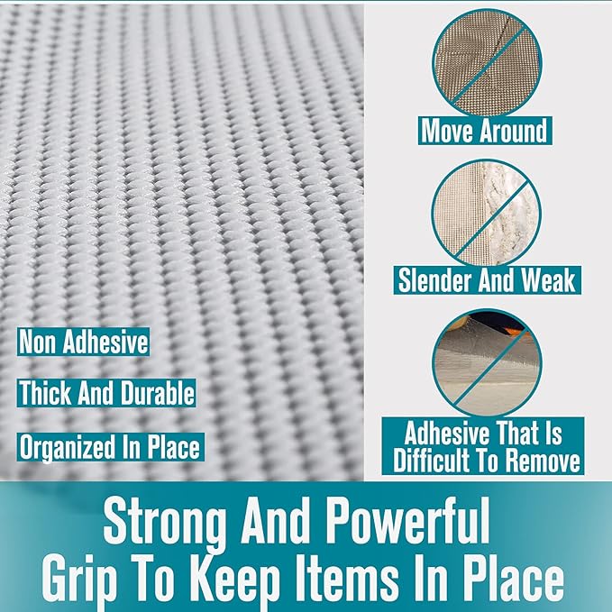 Shelf Drawer Liner Non-Adhesive Non Slip Durable for Drawers, Shelves, Cabinets, Storage, Kitchen - Image 7