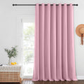 NICETOWN Privacy Room Divider Curtain Thermal Blackout Curtain for Patio Door, Living Room, Bedroom Partition and Shared Office Space, 1 Grommet Panel, Rouge Pink, 100 inch x 108 inch Long by NICETOWN