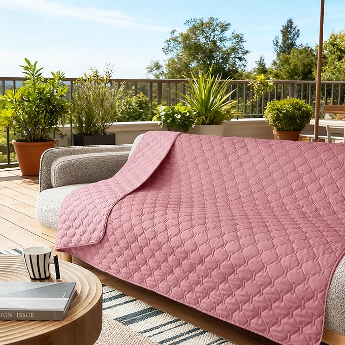 gogobunny 3X Stronger Waterproof Pet Blanket, Scratch Proof Furniture Protector for Dogs Cats, Reversible Cover 52x82 Inch, Dark Pink/Light Pink - Image 5