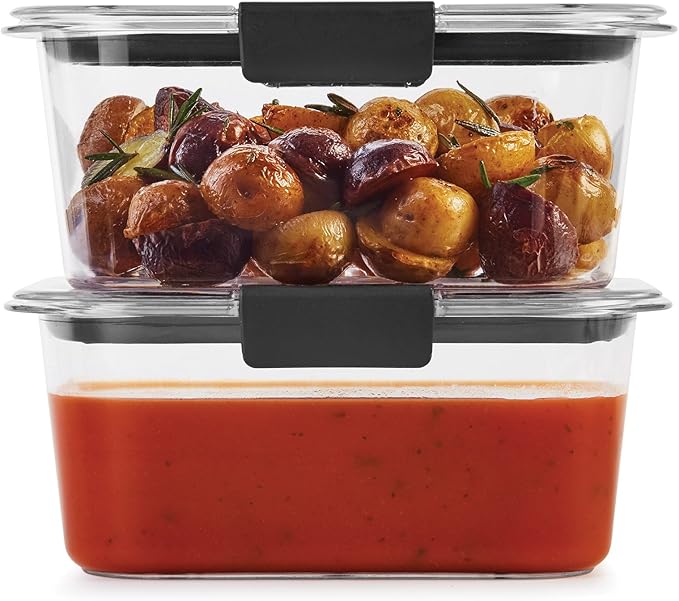 Rubbermaid Brilliance BPA-Free Food Storage Containers, Medium Deep, 4.7 Cup, Airtight & Leak-Proof, Microwave & Dishwasher Safe (Pack of 4) - Image 4