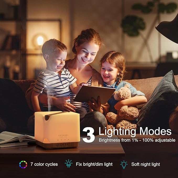 ASAKUKI Smart WiFi Essential Oil Diffuser, Large 700 ml Cool Mist Humidifier, Easy Connect with Alexa and Google Home, Phone App & Voice Control, Customized Schedule Timers and LED Light - Image 9