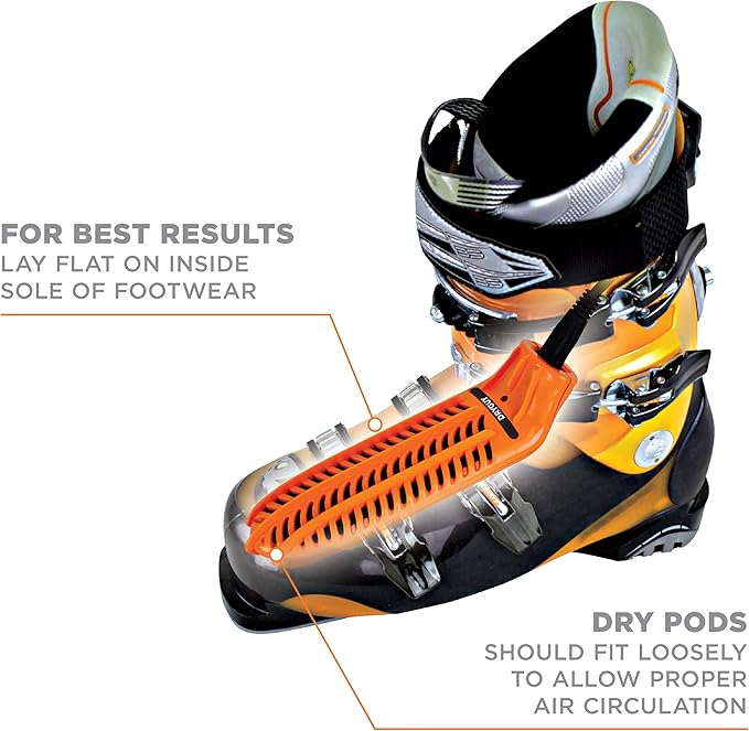 DryGuy Travel Dry Boot and Shoe Dryer and Warmer, Orange & Black - Image 2