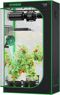 VIVOSUN S326 36"x20"x63" Grow Tent, High Reflective Mylar with Observation Window and Floor Tray for Hydroponics Indoor Plant for VS1000/VS2000 by VIVOSUN