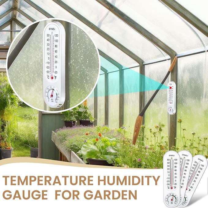 15 Pcs Indoor Outdoor Thermometer Hygrometer with Humidity Reading Thermometer Meter Temperature Humidity Gauge Meter with Celsius Fahrenheit for Patio Garden Monitor - Image 4