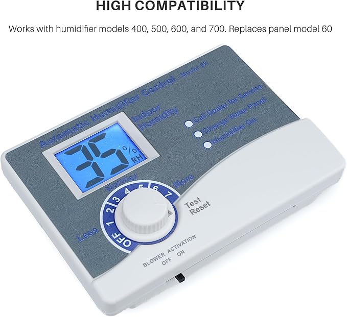 60 Whole House Humidifier Control Humidistat with Outdoor Temperature Sensor, Compatible with 400, 500, 600, 700, Automatic Digital Whole House Humidifiers, 24VAC - Image 4