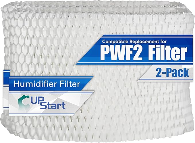 2-Pack WF2 Filter Fits Protec PWF2 Replacement Wicking Filter For Vicks Humidifier VEV400 - Compatible with Vick Humidifier Filters Model PWF2 by UpStart+Components