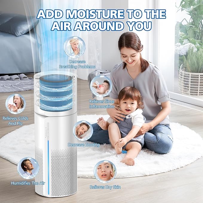 MIRO PRO Humidifier Wicking Filter Compatible with Afloia MIRO PRO and KILO PRO Air Puri-fier & Humidifier 2-in-1, Washable Durable Wet Curtain, 2 Pack - Image 7