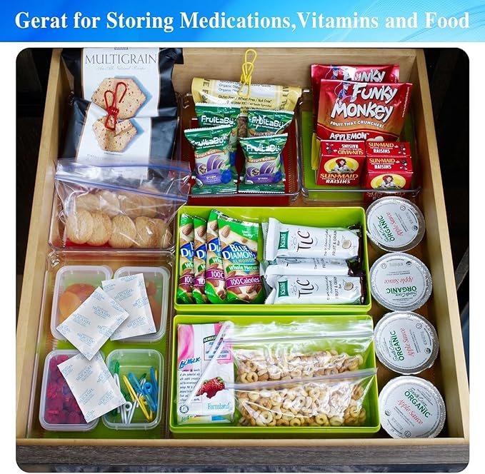 Silica Gel Packets - 35 Packs of 50 Grams, Food Safe Moisture Absorbers, Reusable Desiccant for Storage, Closet, Shoe Cabinet & More - Image 6