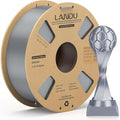 LANDU Silk PLA Filament 1.75mm Silver 1KG, 3D Printer Filament Dimensional Accuracy +/- 0.02mm, 1kg Cardboard Spool(2.2lbs), Neatly Wound 3D Printing Filament Fits for Most FFF 3D Printers, Silver by LANDU