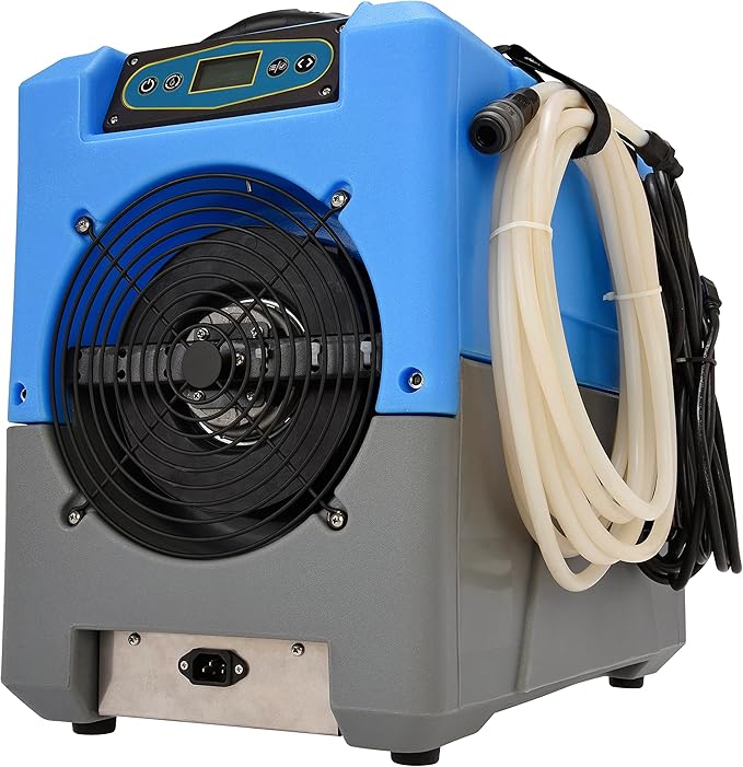 BlueDri 150PPD Low Grain Refrigerant (LGR) Compact Portable Commercial Dehumidifier Industrial Water Damage Equipment for Home and Basements, DH76, Blue by BlueDri