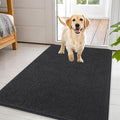 OLANLY Dog Door Mat for Muddy Paws 44x32, Absorbs Moisture and Dirt, Absorbent Non-Slip Washable Doormat, Quick Dry Chenille Mud Mat for Dogs, Entry Indoor Entryway Carpet for Inside Floor, Dark Grey by OLANLY