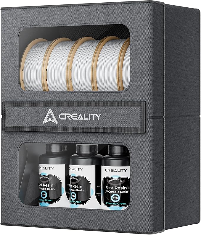 Creality Filament Storage Box 10KG, 3D Filament Dryer with Magnetic Closure, Moisture-Proof & Damp-Proof, Large Capacity Rack & Resin Sealed Dust Cover, Easy Access by Creality