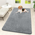 OLANLY Dog Door Mat for Muddy Paws 59x32, Absorbs Moisture and Dirt, Absorbent Non-Slip Washable Doormat, Quick Dry Chenille Mud Mat for Dogs, Entry Indoor Entryway Carpet for Inside Floor, Grey by OLANLY
