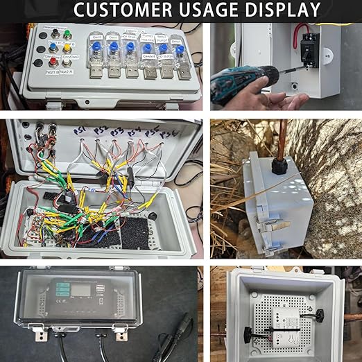 Electrical Box, Outdoor Waterproof Box IP67 Junction Box with Mounting Plate,ABS Plastic Project Box Power Cord Enclosure Clear 7.9" Dx3.9 Wx2.8 H - Image 7