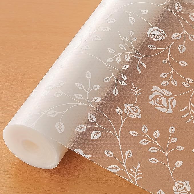 Cooyes Shelf Liner – Premium Non-Adhesive Cabinet & Drawer Liner for Kitchen – Waterproof Shelf Paper with Modern Pattern – Durable EVA Cabinet Mat – Easy to Cut （12" W x 360" L） by Cooyes