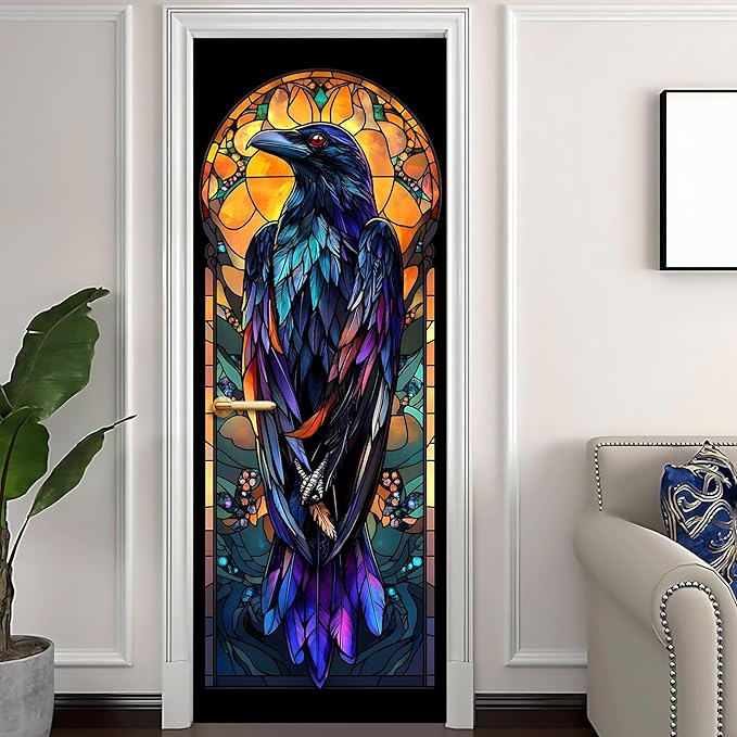 3D Door Stickers, Peel and Stick Vinyl Wallpaper, Self-Adhesive Mural Door Cover for Home Decor 30.3" W x 78.7" H - Image 2