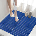 ​Shower Mat Non-Slip Bath Mat for Tub and Shower Stall,200+ Suction Cups with Drain Holes, Quick Dry Machine Washable, Extra Grip for Stand Up Showers, Bathroom Essentials 24x24 Inch (Blue) by BYTANA
