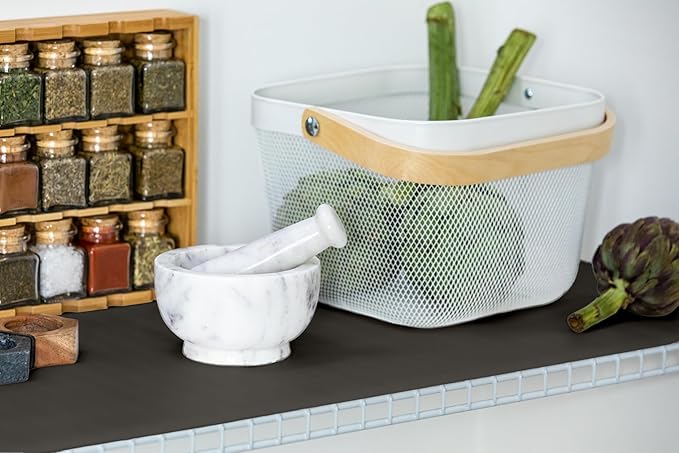 EasyLiner with Clorox Solid Grip Shelf Liner - Easy to Cut & Install for Closet, Pantry, Wire Shelves, Kitchen Cabinets - Non Adhesive Non Slip Shelf Liner - 20" x 6 ft. - 6 Roll Project Pack - Black - Image 3